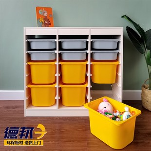 儿童玩具收纳架收纳置物柜幼儿园多层大容量宝宝二合一实木整理柜