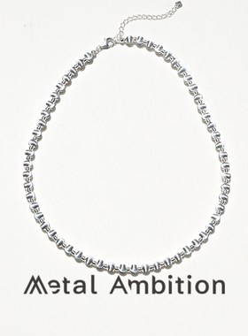 纯银拉丝串珠项链女高级感轻奢小众设计配饰锁骨链202Z4新款颈链