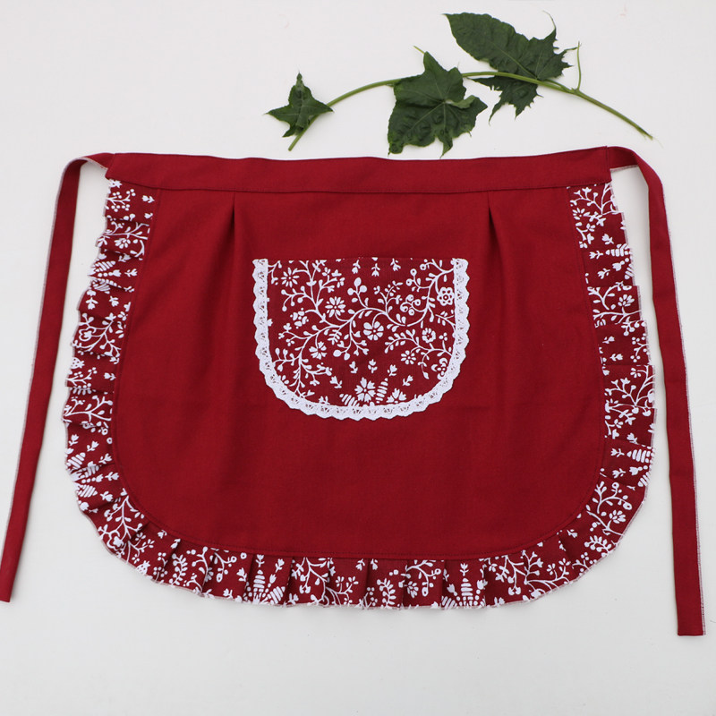 纯棉帆布半身围裙围腰厨房防水防油污半截家务短款时尚女士厚围裙,家庭/个人清洁工具,围裙,淘宝优惠券,粉丝福利购,淘宝优惠卷