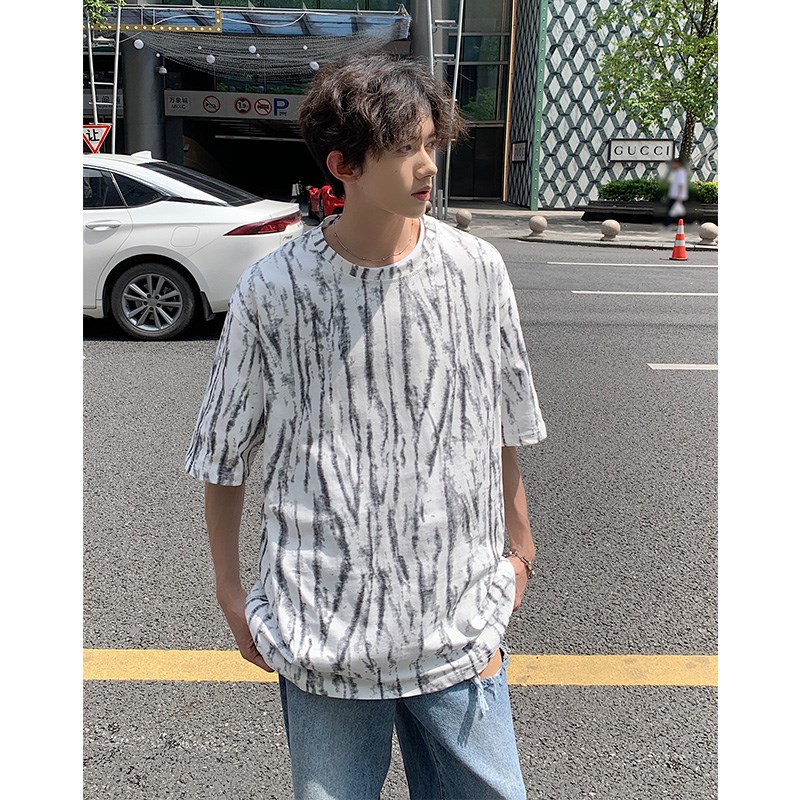 重磅纯棉短袖T恤男圆领薄款白色打底体恤宽N松休闲运动内搭上衣潮