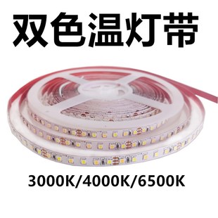 LED三色灯带24V高亮裸板2835双色温三色变光室内软灯条线型长条灯