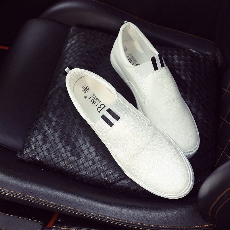 秋季男士帆布鞋小白鞋青年白色皮鞋一脚蹬夏季流行懒人开车豆豆鞋,流行男鞋,帆布鞋,淘宝优惠券,粉丝福利购,淘宝优惠卷