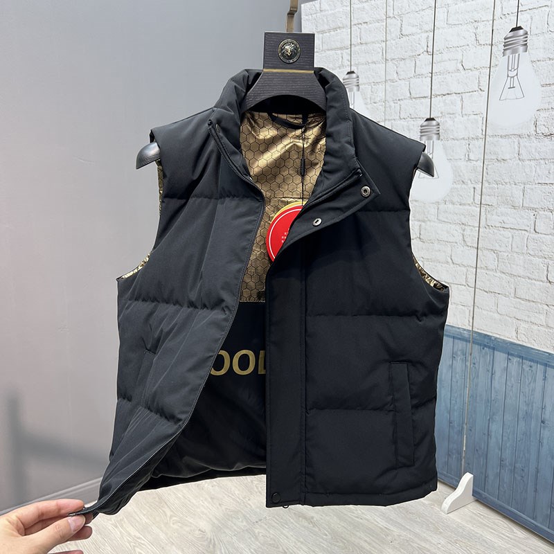 90鹅绒 石墨烯保暖男士立领羽绒服J马甲防风防水背心外套秋