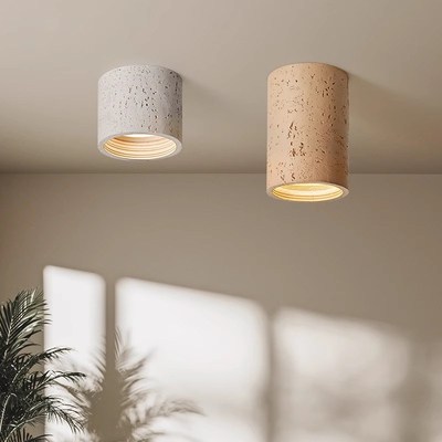 侘寂风明装筒灯iled客厅无主灯卧室过道走廊玄关日式复古吸顶射灯