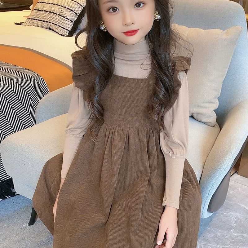 韩版童装2022秋装新款女童洋派吊带背心裙儿童纯色裙子宝宝连衣裙,童装/婴儿装/亲子装,连衣裙,淘宝优惠券,粉丝福利购,淘宝优惠卷