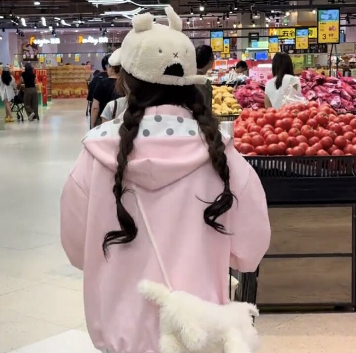 可爱兔子耳朵鸭舌帽女秋冬加厚保暖毛绒棒球帽日系百搭显脸小帽子