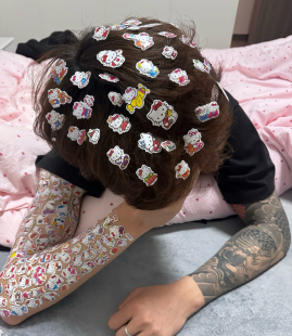 卡通立体贴纸kt猫泡泡贴凯蒂可爱猫咪贴画儿童女孩早教粘贴