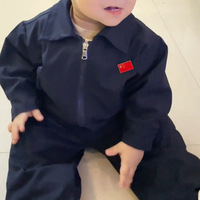 行政夹克外套男孩两件套2025童装潮流男童秋装套装儿童帅气中小童