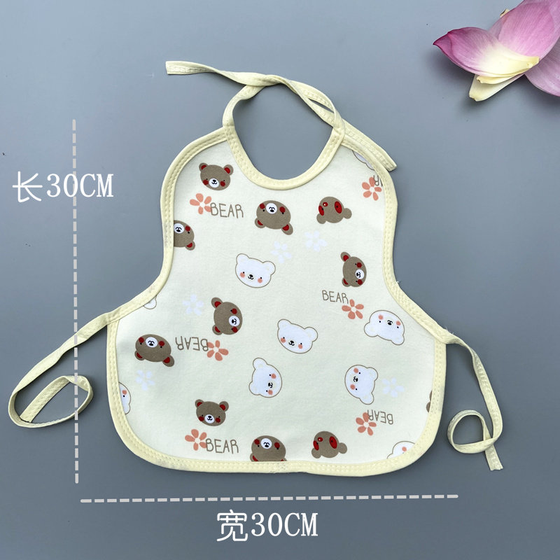 新生儿防水口水巾双系带宝宝加大围嘴棉质防吐奶婴儿围兜围裙背心