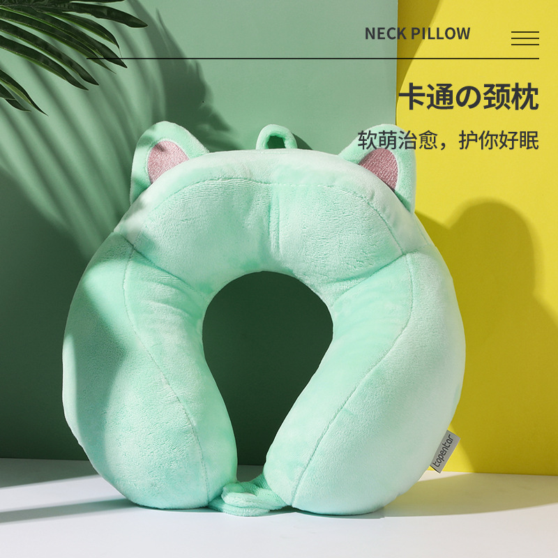 驼峰u型枕办公室午睡护颈枕旅行便携颈枕卡通飞机枕猫耳朵脖枕