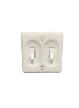 86型陶瓷开关插座单双开单双y控白色开关面板民宿酒店墙壁开关插