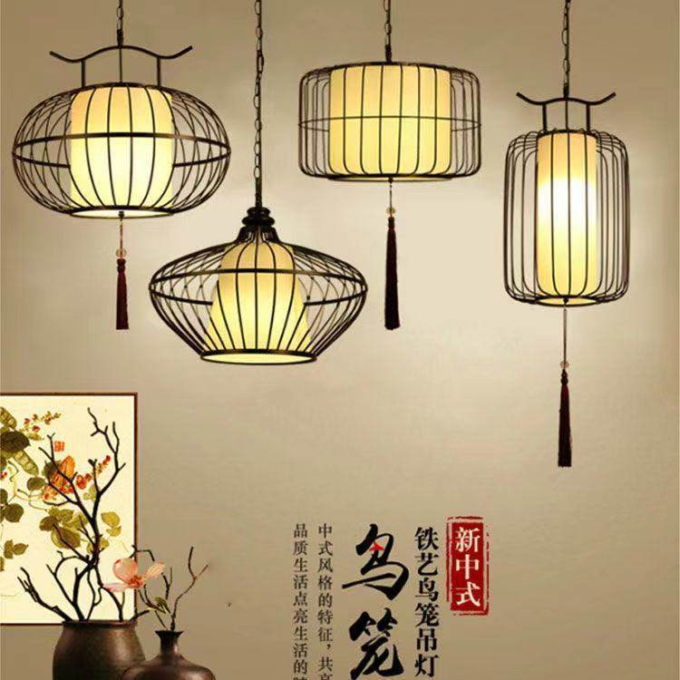 新中式复古铁艺鸟笼吊灯仿古阳台酒店餐厅火锅店茶楼灯具,家装灯饰光源,客厅吊灯,淘宝优惠券,粉丝福利购,淘宝优惠卷