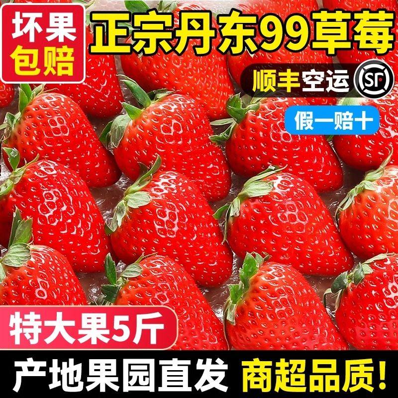 丹东99草莓新鲜水果九九红颜奶油大礼盒孕妇牛奶辽宁东港久久顺丰,包装,水果包装,淘宝优惠券,粉丝福利购,淘宝优惠卷