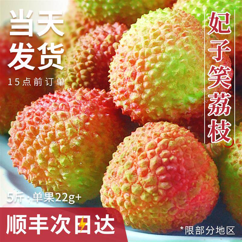 海南妃子笑荔枝新鲜热带水果当季现摘时令纯甜应季大整箱顺丰5斤