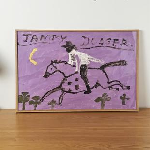 以梦为马抽象客厅挂画卧室床头客厅装 JammyDodger 饰画定制画芯