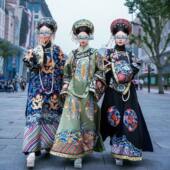 宫廷风太后吉服凤袍古装 清朝满族旗装 cos服清汉女装 皇后娘娘服装