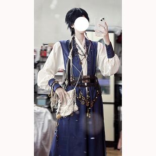 万用古风小道士服侠客cosplay套装女侠风少年感劲装男女古装全套