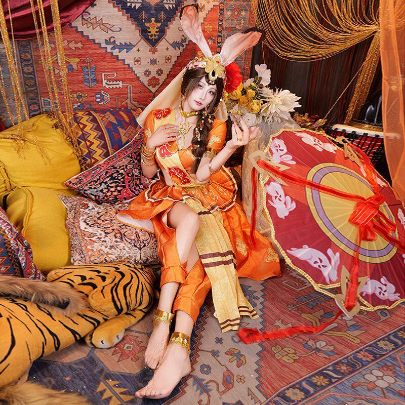 新款王者荣耀公孙离玉兔公主cos服装玉兔公孙离二次元cosplay全套