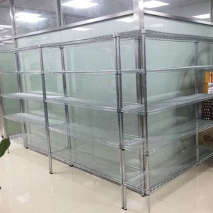 加厚承重不锈钢色金属大管置物架层架阳台收纳架整理架家用货架