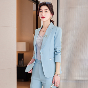短款小个子西装外套女早春2022新款时尚气质休闲网红西服职业套装