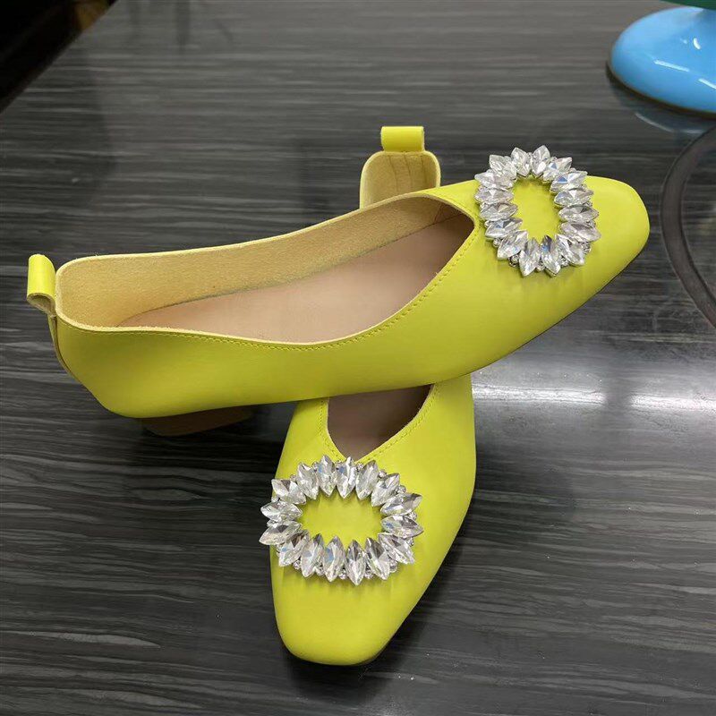 粗跟单鞋女平跟豆豆奶奶鞋2025新款秋季法式仙女温柔风.鞋子女瓢