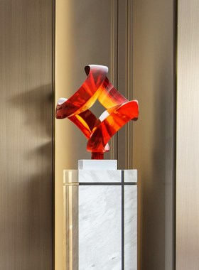 入户玄关摆件轻奢高档别墅酒店客厅走廊过道落地软装饰品雕塑艺术