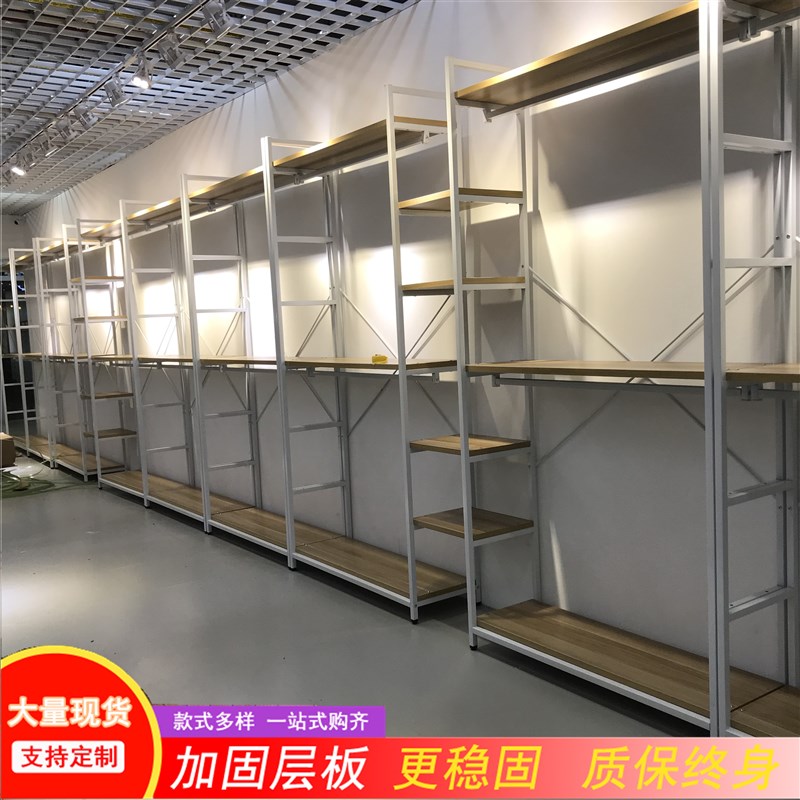 女装店双层挂衣服架子商r场男装落地式童装婚纱影楼货架组合展示
