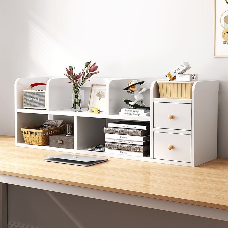 桌面置物架办公桌书桌小柜子桌上小尺寸双层电脑桌面收纳储物架子