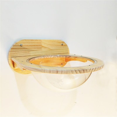 松木实木墙上壁挂式免打孔太空舱悬挂猫窝爬架子观景台跳板楼梯