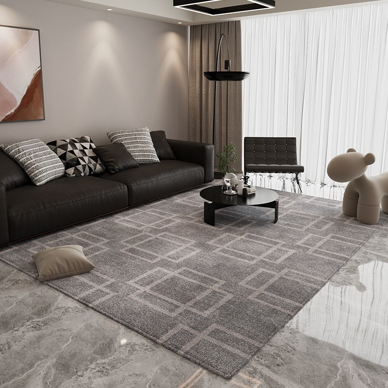 意式极简风客厅地毯家用沙发茶几地垫轻奢高级感卧室床边毯书房垫