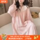 2025新款 睡裙棉纱春秋t夏甜美纯棉薄宽松韩版 家居裙家居服睡衣长