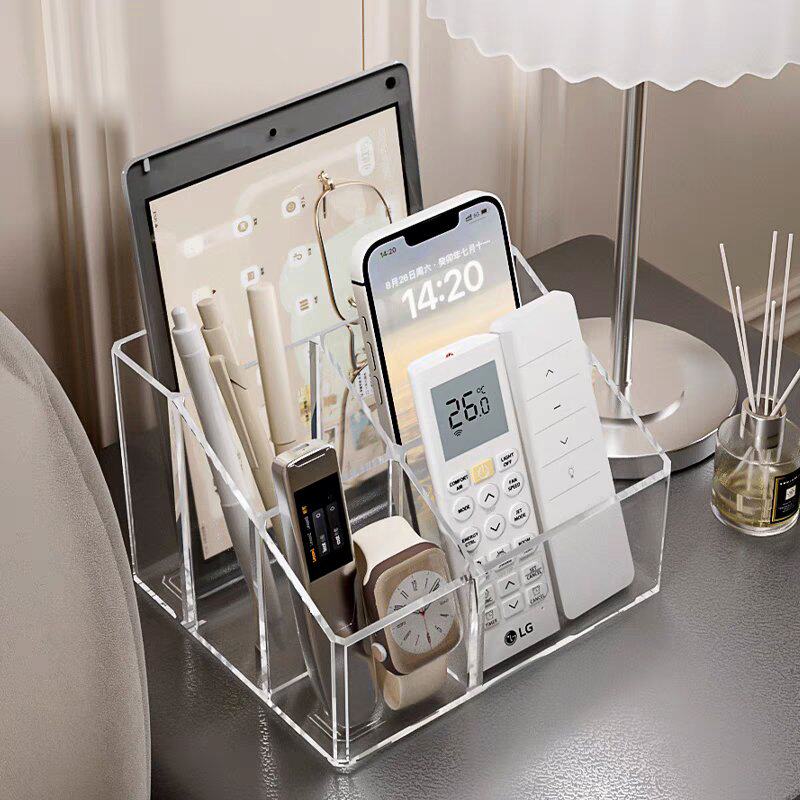 遥控器收纳盒床头多功能放置架子客厅创意分格电视空调遥控置物架