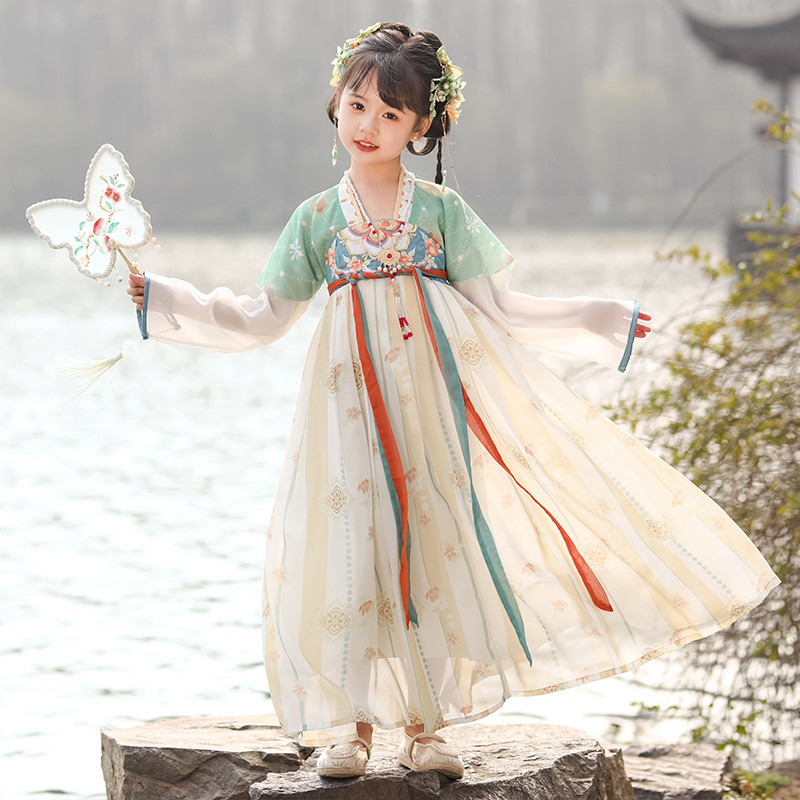 汉服女童2025新款春秋儿童古风演出服女孩超仙裙子中国风古装夏季