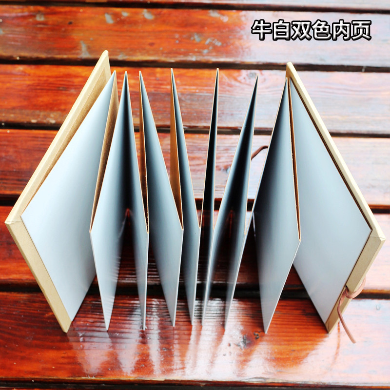 diy双面卡纸手工相手绘本手风琴折叠页 DIY粘贴式集宝情侣