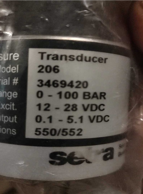 西特传感器Setra 206 0-100bar~询价