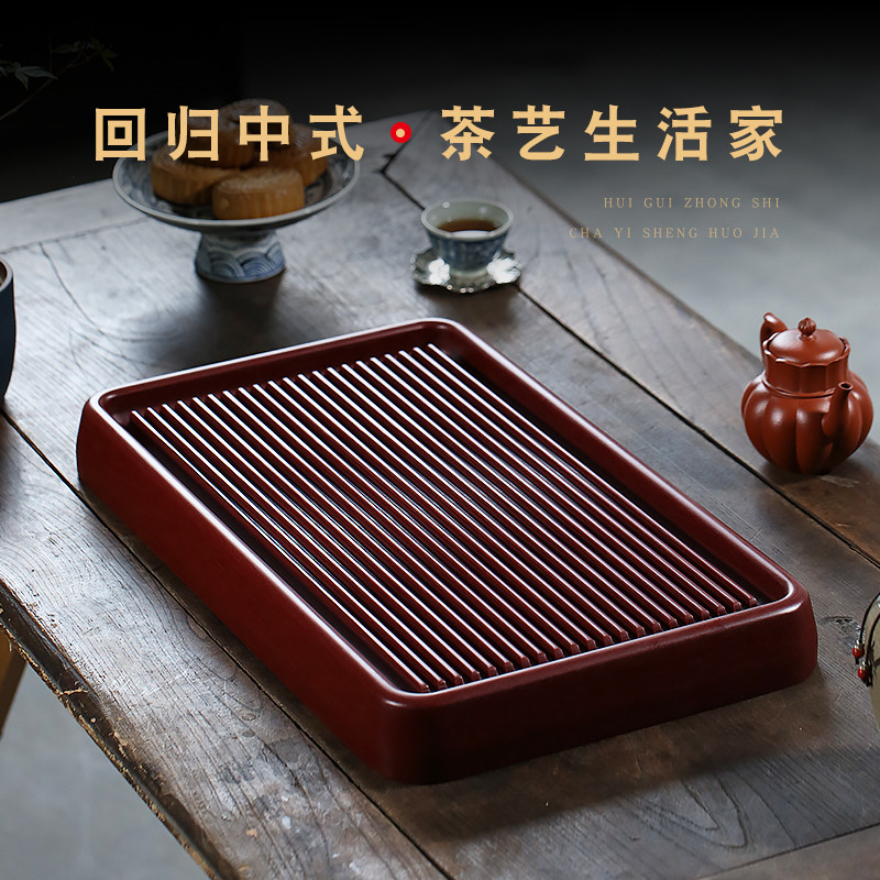 和泥有缘 电木茶盘家用排水茶海长方形功夫茶具三款可选胶木茶盘