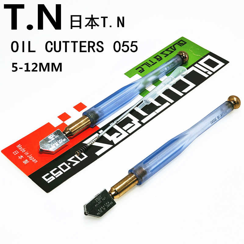 TN-055玻璃刀滚轮式划玻璃刀瓷砖切割刀纯铜头透明5-12mm