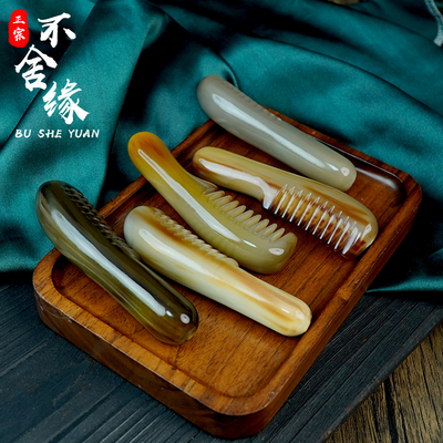 可爱小胖梳随身携带牛角小梳子便携迷你按摩头部经络梳精致口袋梳