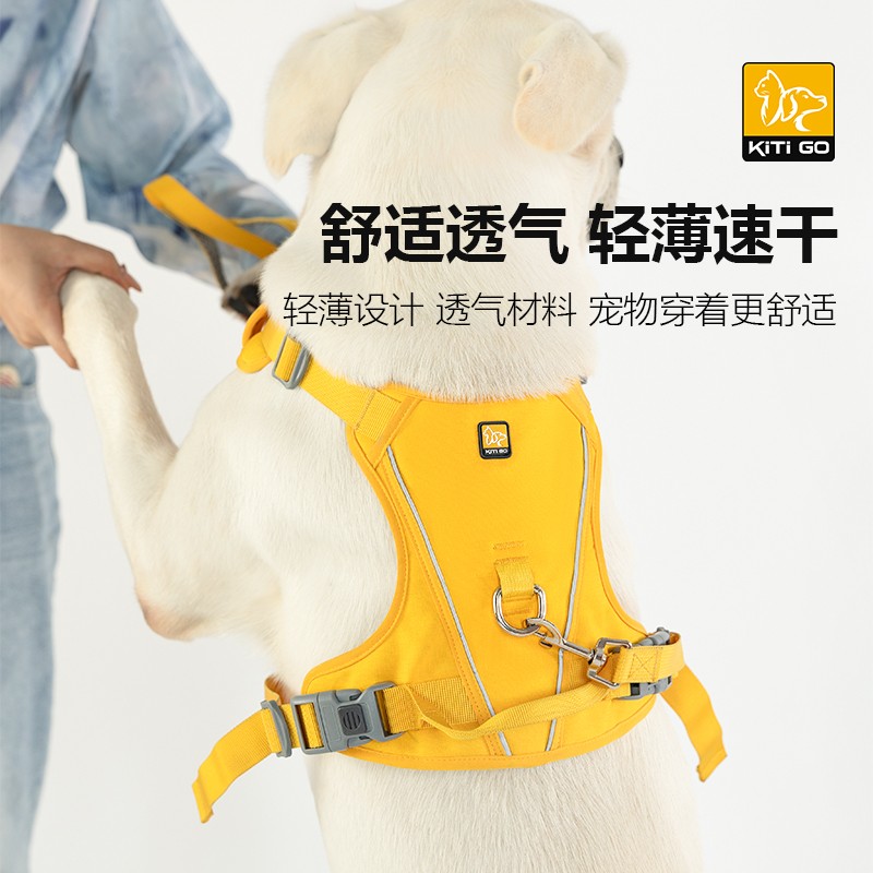 KiTi GO 狗狗牵引绳宠物胸背带 遛狗牵引绳夏季新款防爆冲胸背