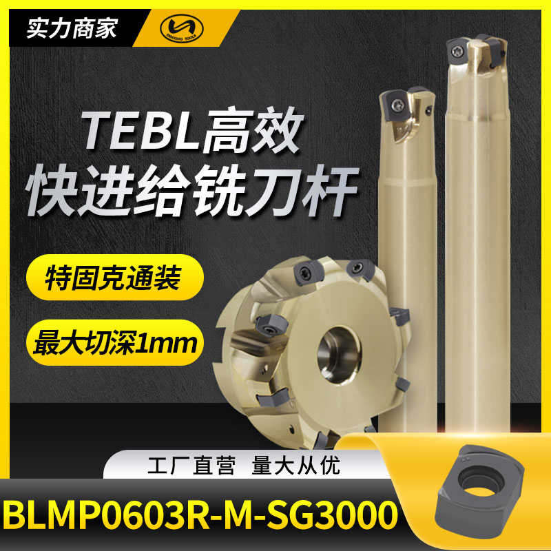 快进给铣刀杆TEBL高进给铣刀盘特固克通装双面铣刀片BLMP0603