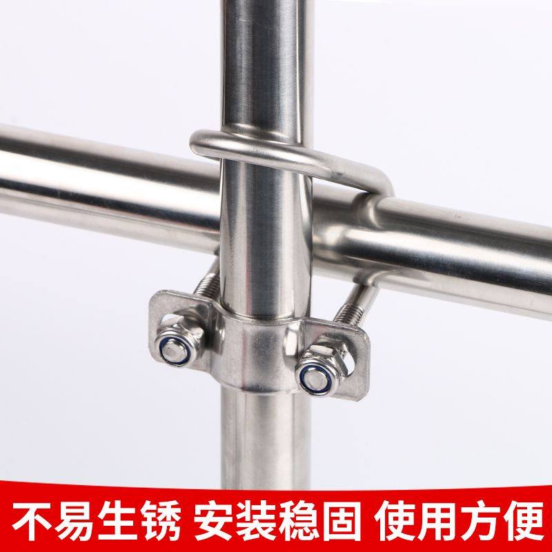 304不锈钢双U型钢管十字管卡箍扣件钢筋水管大棚产床养猪畜牧卡扣,五金/工具,组合件和连接副,淘宝优惠券,粉丝福利购,淘宝优惠卷