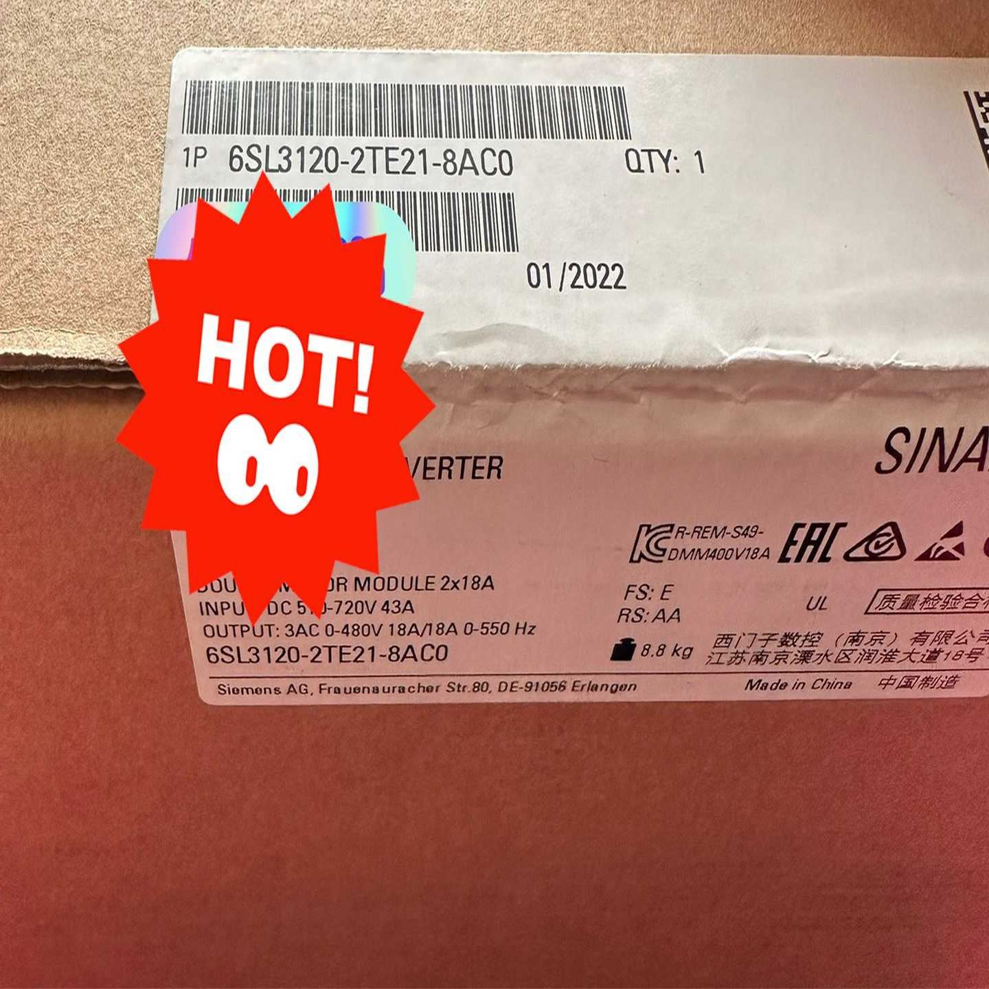 6SL3120-2TE21-8AC0 1  有货 要的联系【卡奥电子】