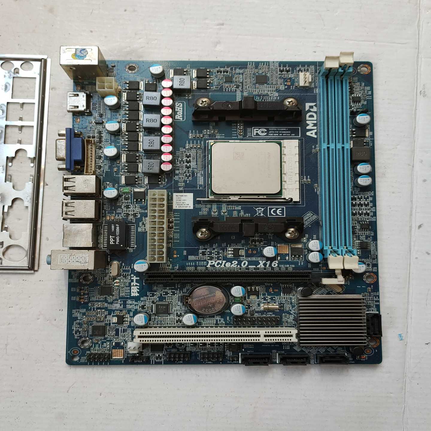 议价拆机翔升FM2主板+X4  740Cpu(四核)套装,品像如