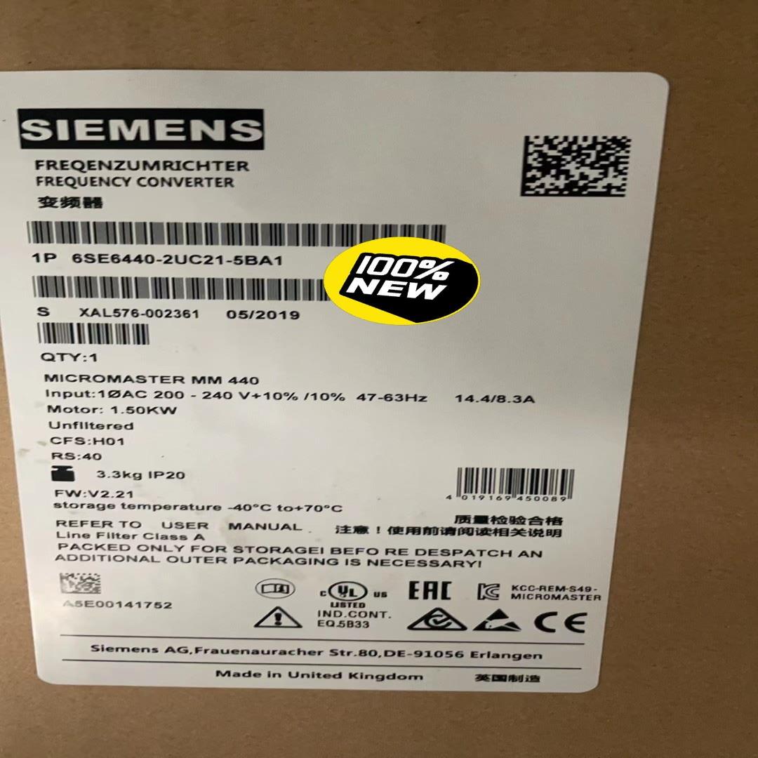 6SE6440-2UC21-5BA1西门子全新 440 无滤（崽载电子）