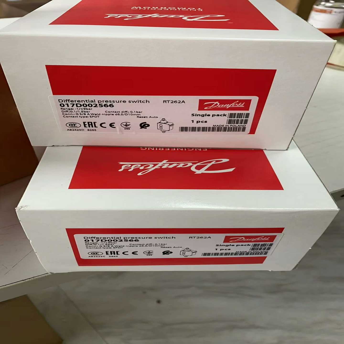 017D002566丹佛斯压力开关RT262A，（佳毅工控）