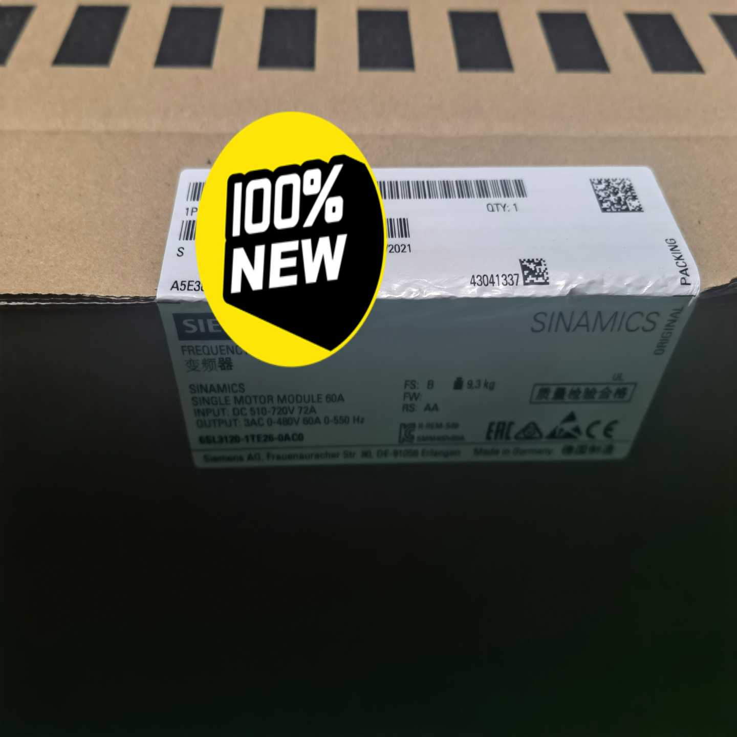 S120模块6SL3100-1AE31-0AB1询价