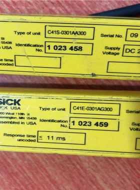 C41E-0301AG300  SICK安全光栅 功能【侨报商行】