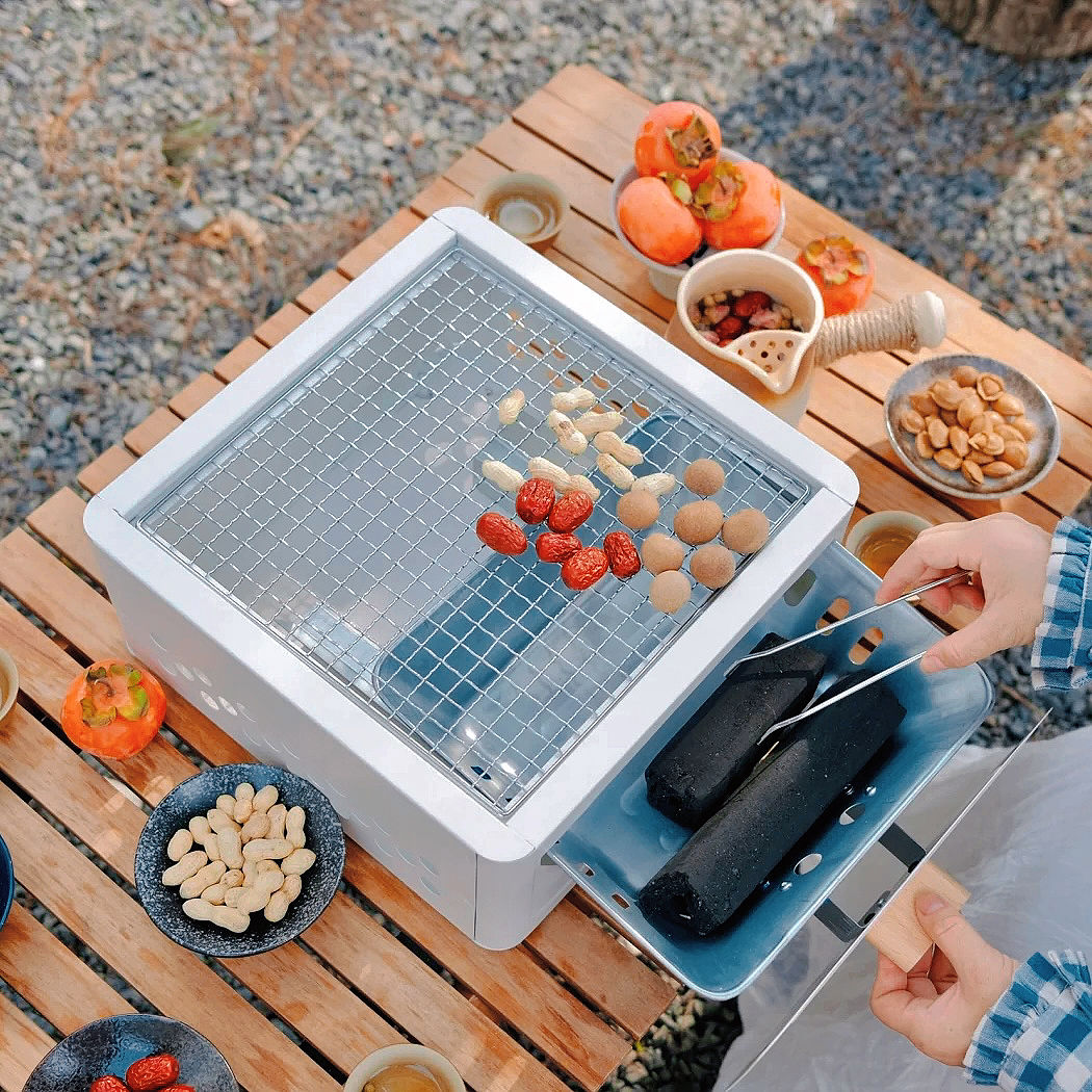 户外烧烤炉便携野营烧烤架家用煮茶炉子小型木碳野炊野外炊具装备