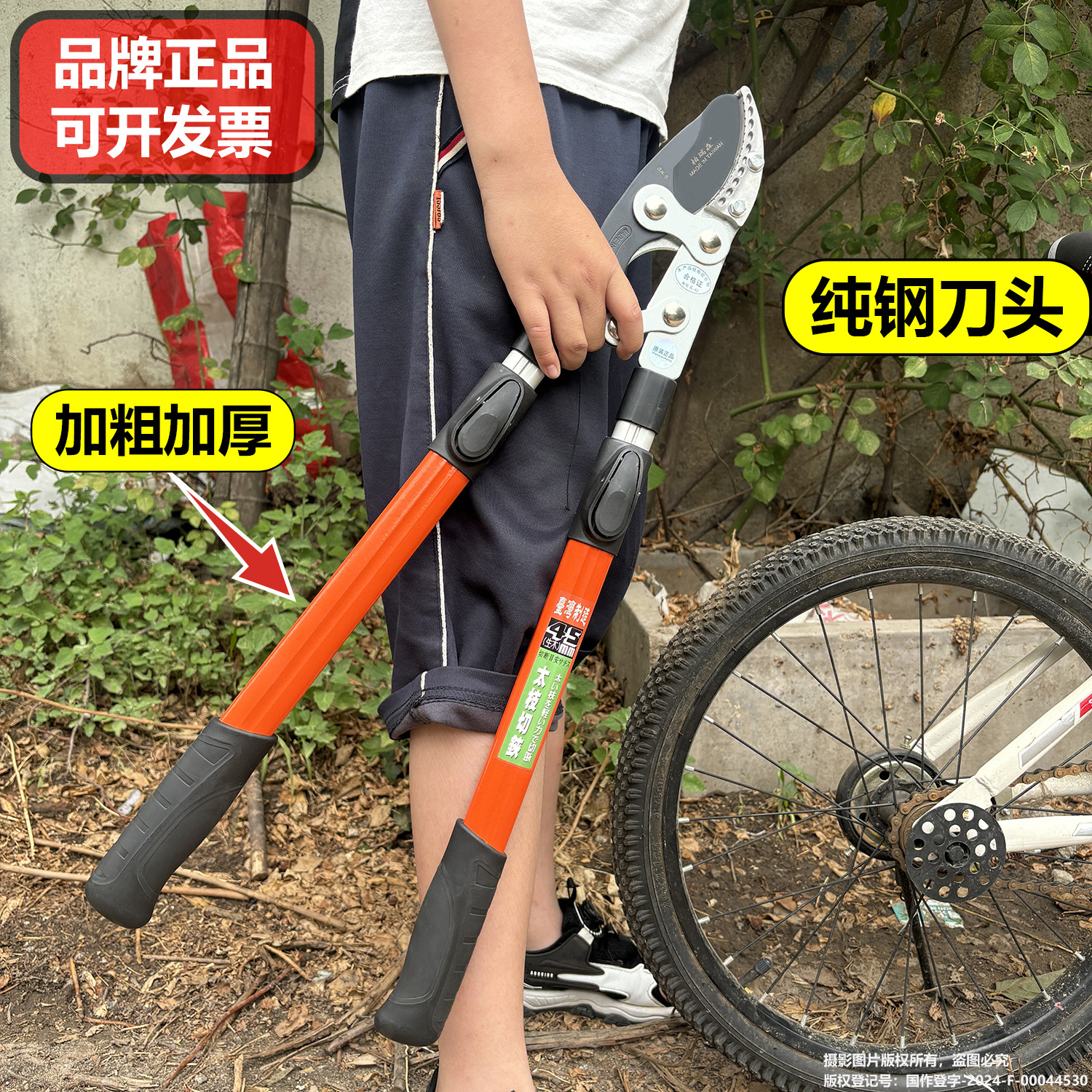 修剪树枝剪园艺粗枝果树园林大力竹子专用电花树枝伸缩动剪刀钳子
