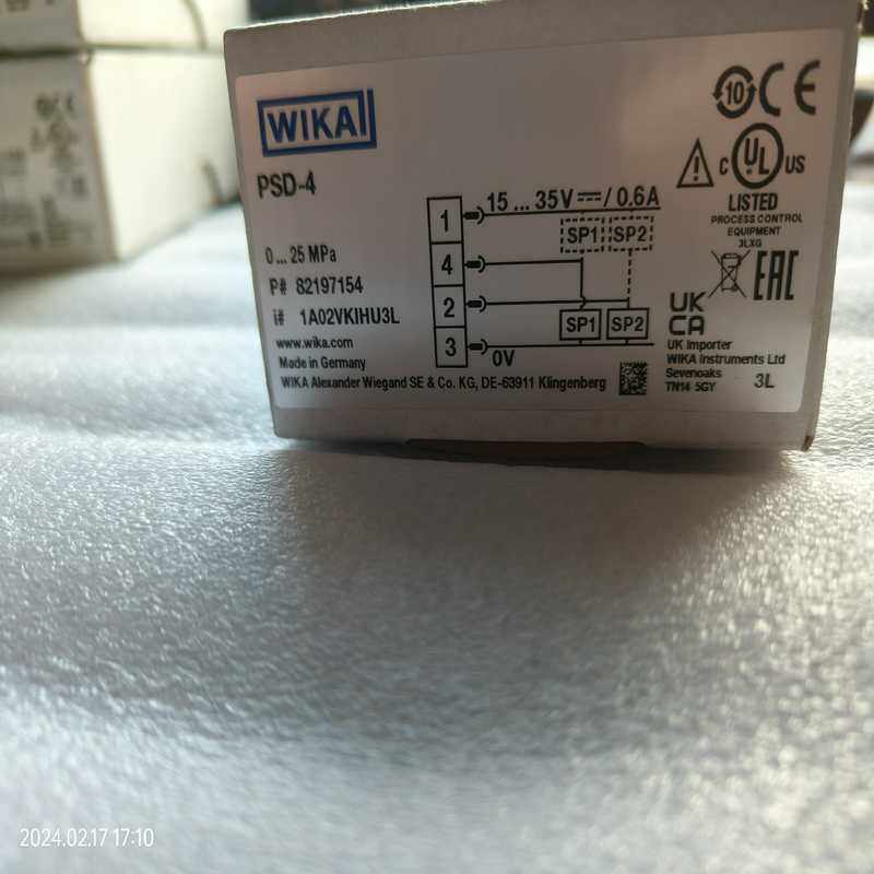 德国WIKA威卡PSD-4 ,0-25Mpa带显示屏压力~询价